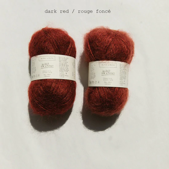 Biches &amp; Bûches Le Petit Silk &amp; Mohair - Dark Red