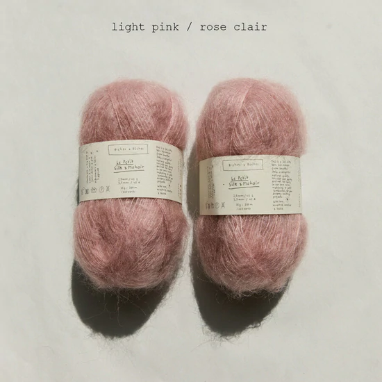 Biches &amp; Bûches Le Petit Silk &amp; Mohair - Light Pink