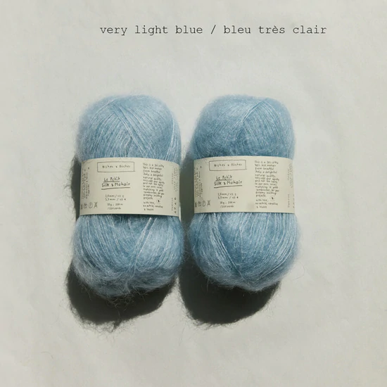 Biches &amp; Bûches Le Petit Silk &amp; Mohair - Very Light Blue